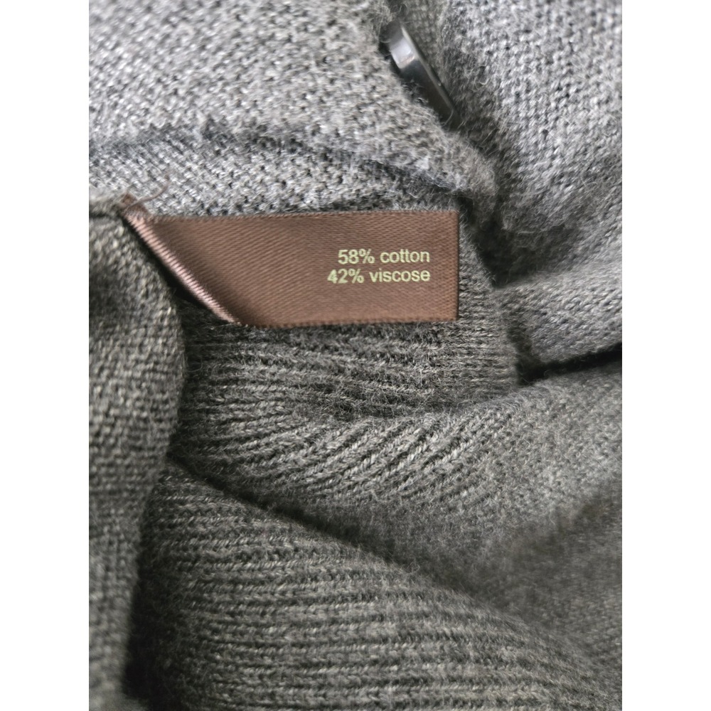 The Limited Deep V Button Cardigan Sweater S Gray Knit 3/4 Sleeve Fitted Y2k Top - Picture 9 of 9